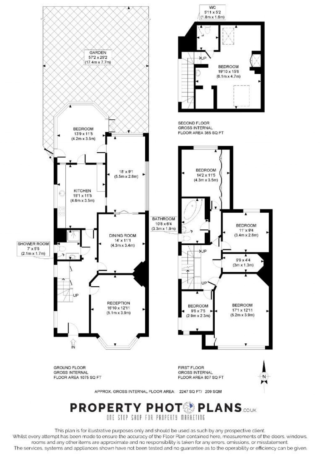 Floorplans For St George's Road, Temple Fortune, NW11